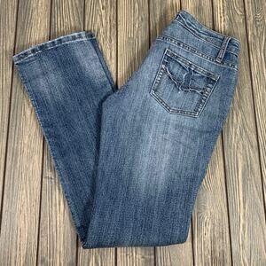 9.8 Jeans Women Junior Denim Jeans Pants Straight Leg Medium Wash Sz 9 Designer‎